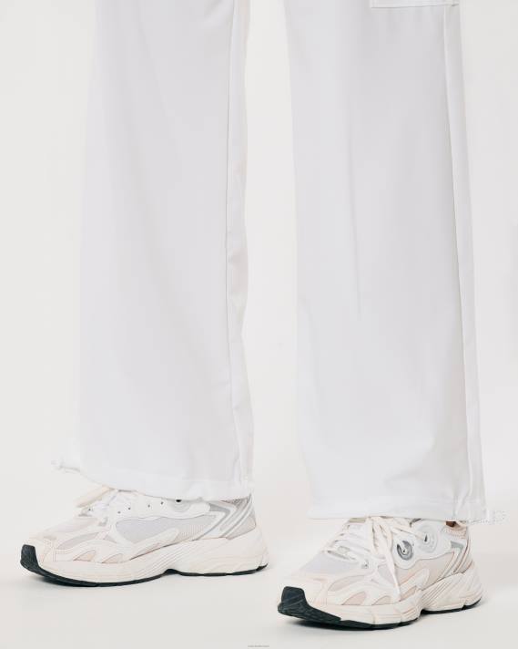 Hollister Kvinder gilly hicks aktive faldskærmsbukser i mellemhøj højde 2H8Z711 bunde hvid