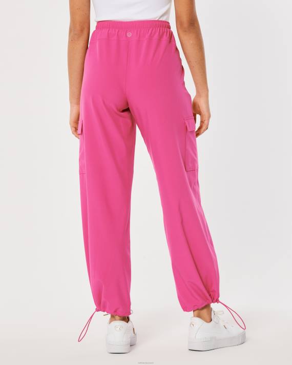 Hollister Kvinder gilly hicks aktive faldskærmsbukser i mellemhøj højde 2H8Z764 bunde mørk pink