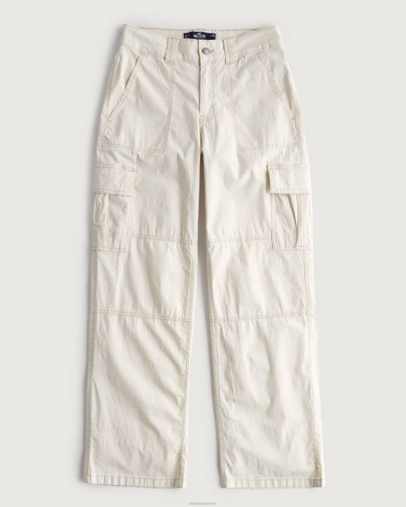 Hollister Kvinder high-rise poplin baggy cargo bukser 2H8Z465 bunde fløde