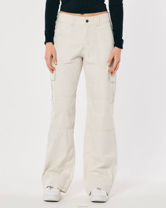 Hollister Kvinder high-rise poplin baggy cargo bukser 2H8Z465 bunde fløde