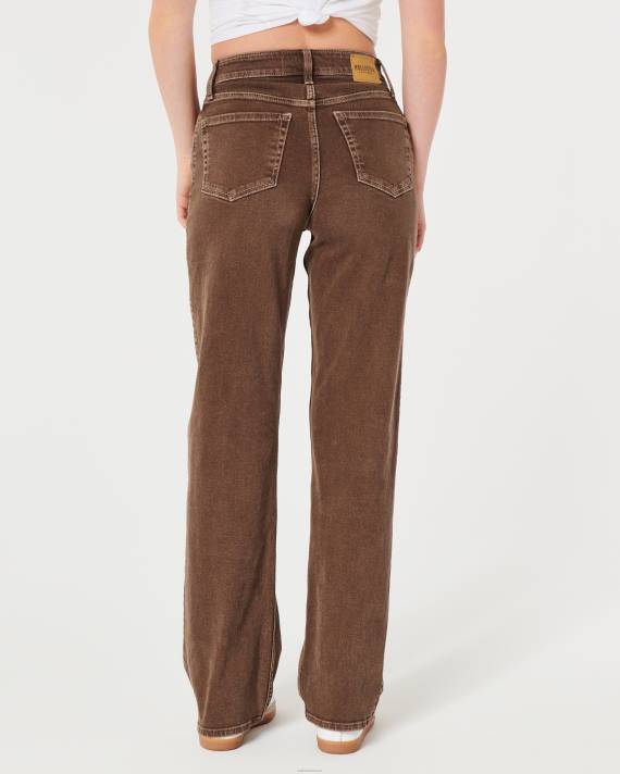Hollister Kvinder brune dad-jeans i ultrahøje taljer 2H8Z591 bunde Brun