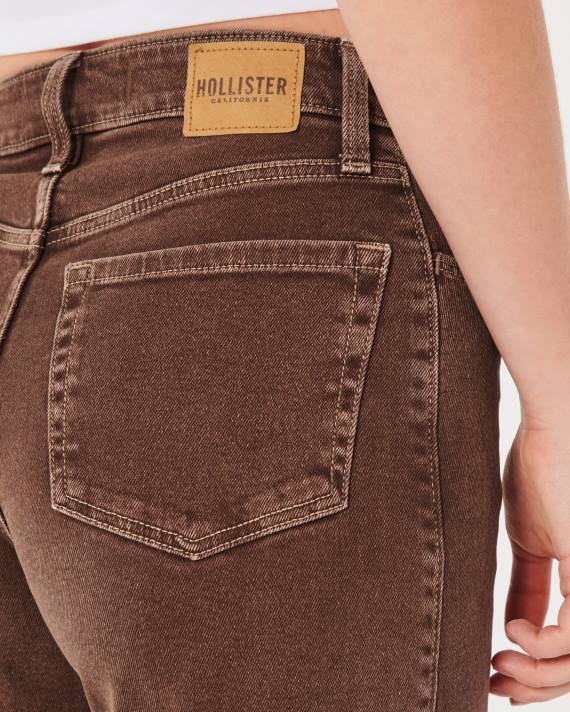 Hollister Kvinder brune dad-jeans i ultrahøje taljer 2H8Z591 bunde Brun
