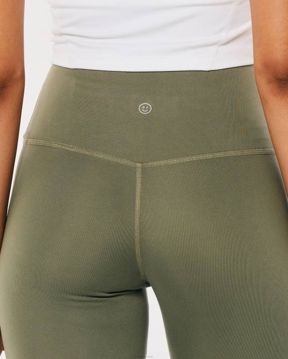 Hollister Kvinder gilly hicks aktiv genopladning højhus 7/8 leggings 2H8Z737 bunde olivengrøn
