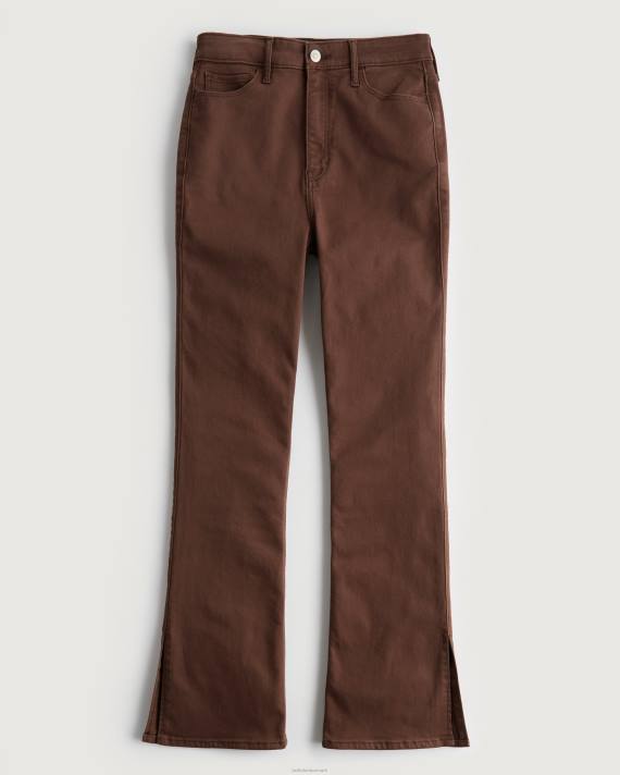 Hollister Kvinder højeste stigning brune støvlejeans 2H8Z703 bunde mørkebrun