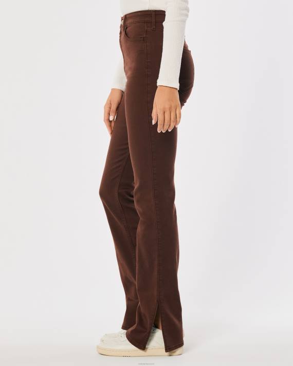 Hollister Kvinder højeste stigning brune støvlejeans 2H8Z703 bunde mørkebrun