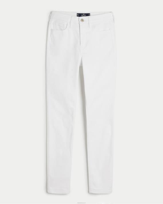 Hollister Kvinder højtaljede hvide super skinny jeans 2H8Z606 bunde hvid