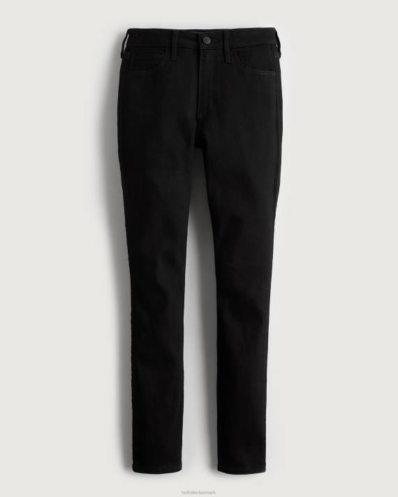 Hollister Kvinder højtaljede sorte super skinny jeans 2H8Z530 bunde sort