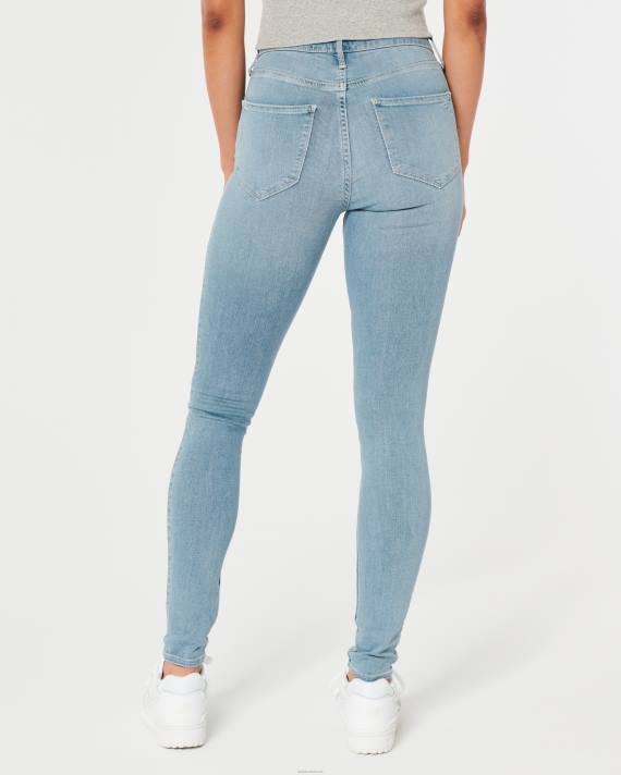 Hollister Kvinder high-rise let vask jean leggings 2H8Z586 bunde let falmet ren søm