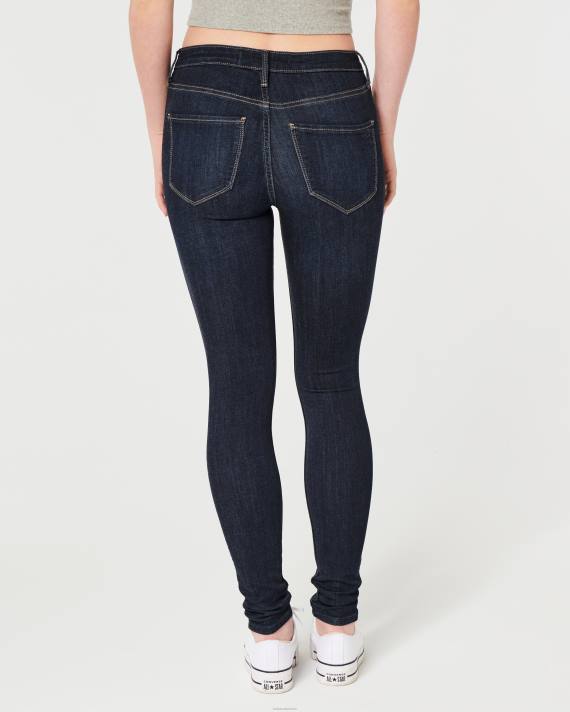 Hollister Kvinder high-rise mørk vask jean leggings 2H8Z522 bunde mørk vask