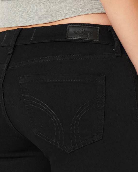 Hollister Kvinder kurvede, lave sorte super skinny jeans 2H8Z692 bunde sort