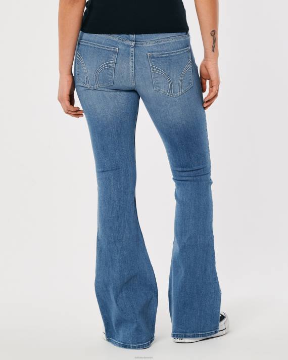 Hollister Kvinder lav talje jeans med mellemvask 2H8Z516 bunde medium vask