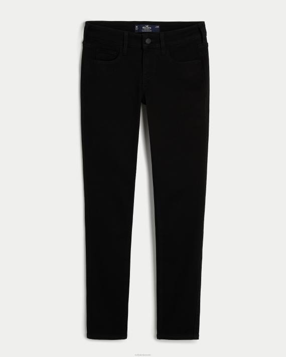 Hollister Kvinder lav talje sorte super skinny jeans 2H8Z536 bunde sort