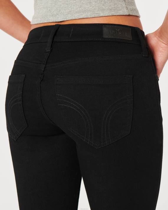 Hollister Kvinder lave sorte støvlejeans 2H8Z565 bunde sort