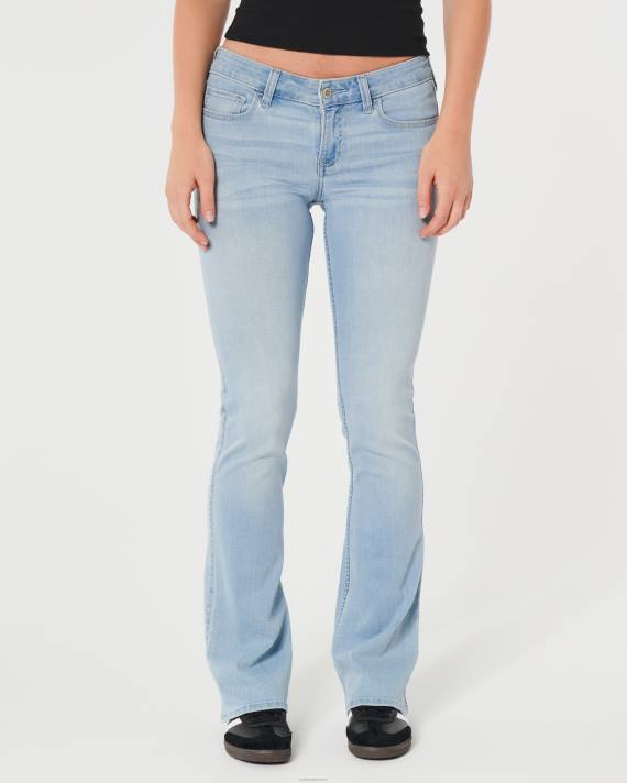 Hollister Kvinder low-rise let vask støvle jeans 2H8Z545 bunde let vask
