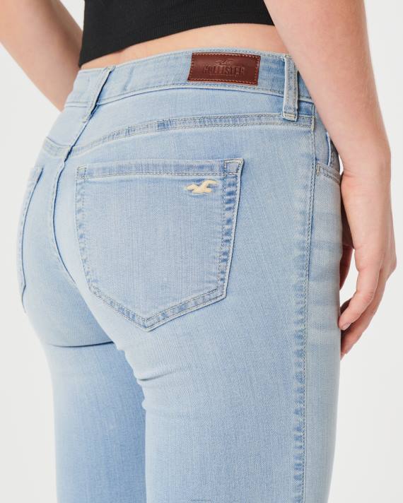 Hollister Kvinder low-rise let vask støvle jeans 2H8Z545 bunde let vask