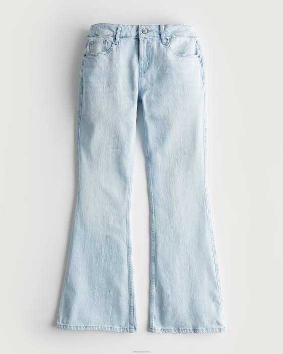 Hollister Kvinder social turist lav-rise let vask ultra-baggy flare jeans 2H8Z763 bunde let vask