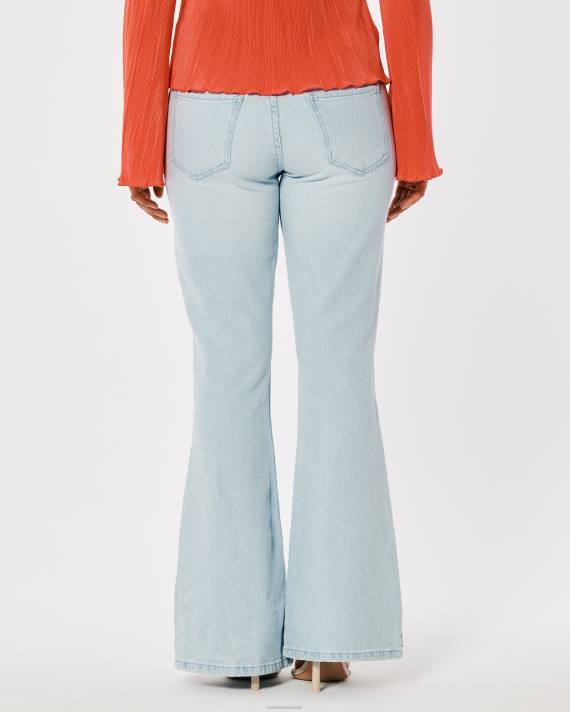 Hollister Kvinder social turist lav-rise let vask ultra-baggy flare jeans 2H8Z763 bunde let vask