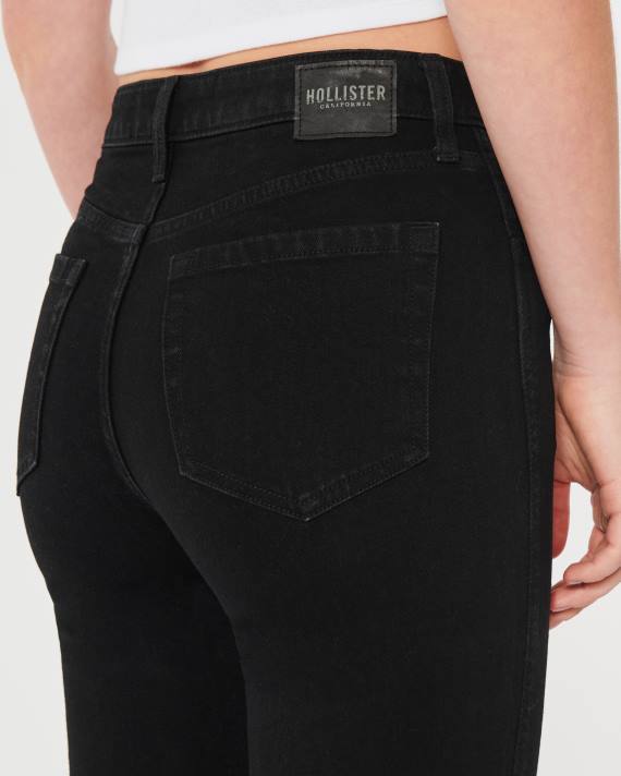 Hollister Kvinder sorte mom-jeans i ultrahøj talje 2H8Z551 bunde sort
