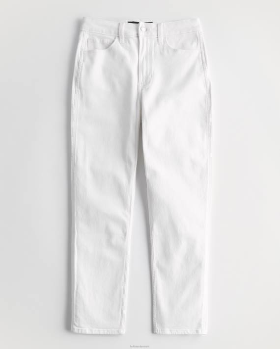 Hollister Kvinder ultra høje hvide mom jeans 2H8Z577 bunde hvid