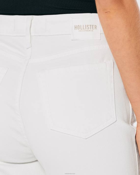 Hollister Kvinder ultra høje hvide mom jeans 2H8Z577 bunde hvid
