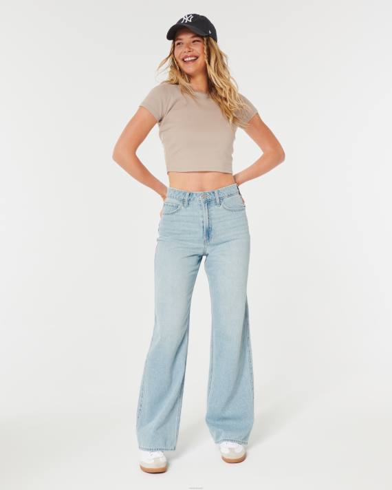 Hollister Kvinder ultra high-rise let vask baggy jeans 2H8Z513 bunde let vask