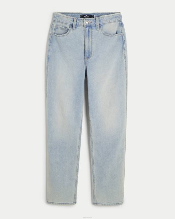 Hollister Kvinder ultra high-rise let vask mom jeans 2H8Z607 bunde let vask