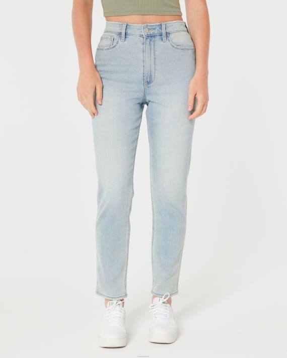 Hollister Kvinder ultra high-rise let vask mom jeans 2H8Z607 bunde let vask