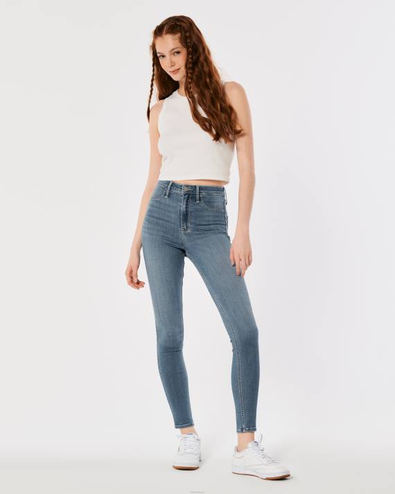 Hollister Kvinder ultra high-rise medium vask jean leggings 2H8Z723 bunde medium vask