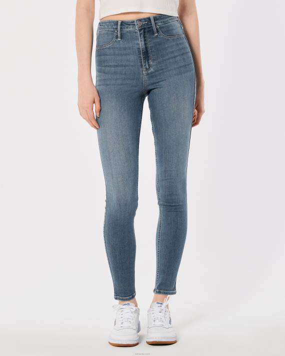 Hollister Kvinder ultra high-rise medium vask jean leggings 2H8Z723 bunde medium vask