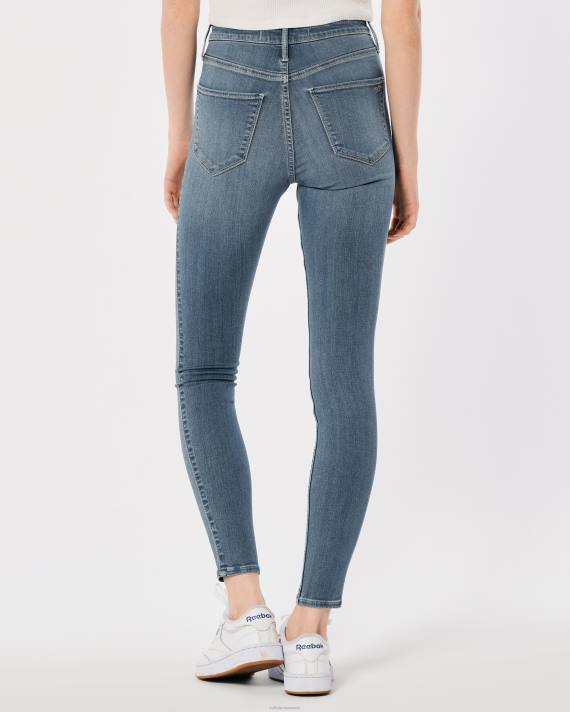 Hollister Kvinder ultra high-rise medium vask jean leggings 2H8Z723 bunde medium vask