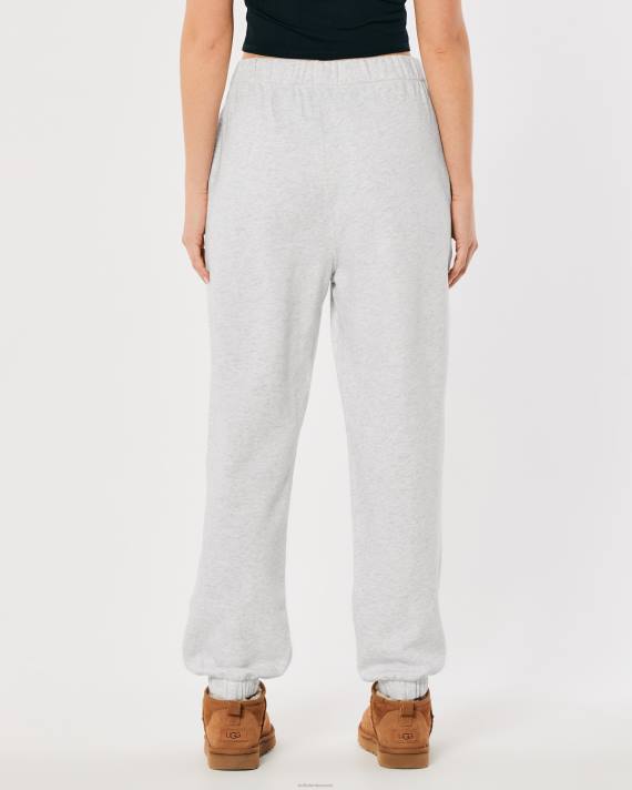 Hollister Kvinder feel good justerbar stigning fleece far joggere 2H8Z497 bunde lysegrå