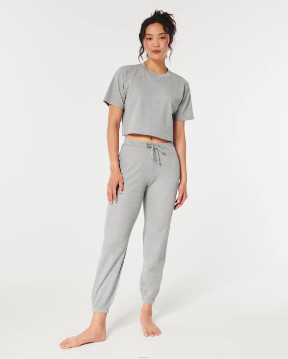 Hollister Kvinder gilly hicks hyggelige mikro vaffel joggers 2H8Z782 bunde lysegrå