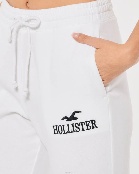 Hollister Kvinder ultra høje løbesko i fleece-logo 2H8Z646 bunde hvid
