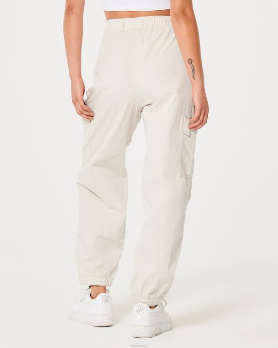 Hollister Kvinder ultra højhus baggy twill cargo joggere 2H8Z550 bunde fløde