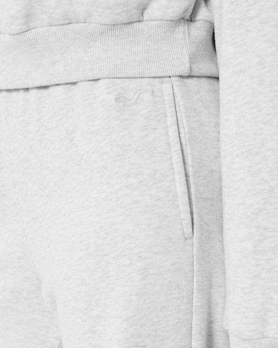 Hollister Kvinder feel good ultra højtaljede fleecebukser med brede ben 2H8Z491 bunde lys gråmeleret