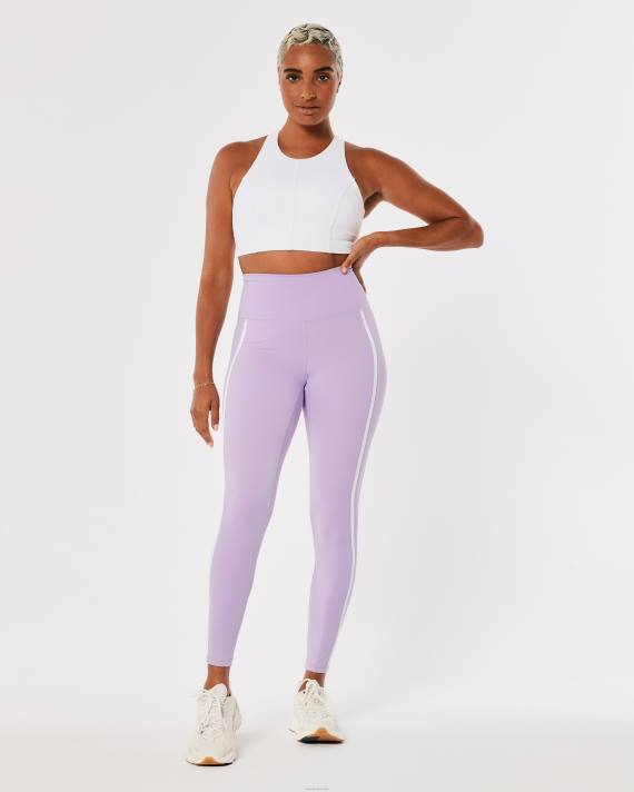 Hollister Kvinder gilly hicks active energize høje 7/8 leggings 2H8Z774 bunde lys lilla stribe