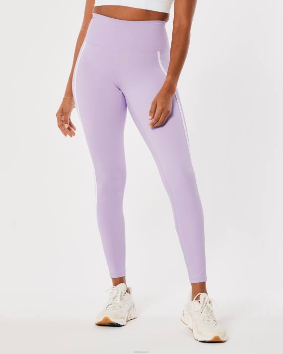 Hollister Kvinder gilly hicks active energize høje 7/8 leggings 2H8Z774 bunde lys lilla stribe