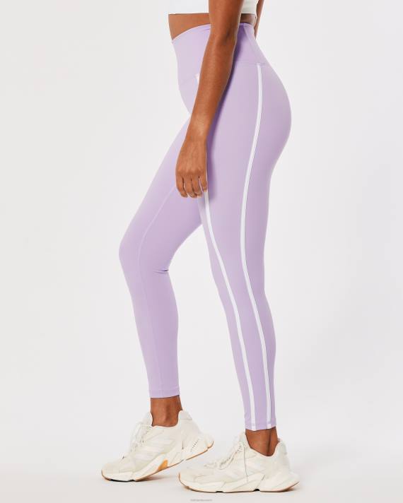 Hollister Kvinder gilly hicks active energize høje 7/8 leggings 2H8Z774 bunde lys lilla stribe