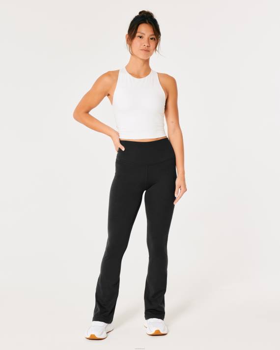 Hollister Kvinder gilly hicks active recharge mini flare legging 2H8Z758 bunde sort