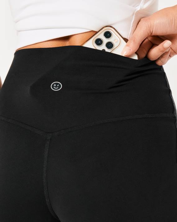 Hollister Kvinder gilly hicks active recharge mini flare legging 2H8Z758 bunde sort