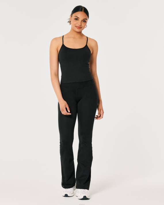 Hollister Kvinder gilly hicks aktiv genopladning høj-talje flare leggings 2H8Z654 bunde sort