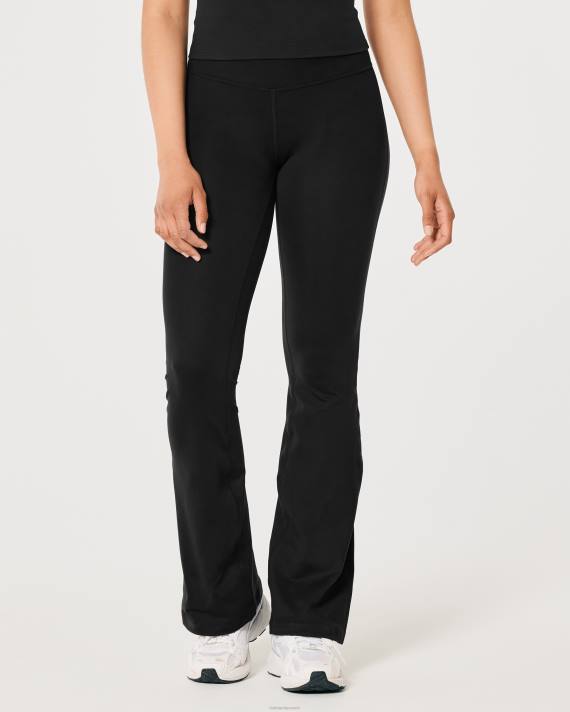 Hollister Kvinder gilly hicks aktiv genopladning høj-talje flare leggings 2H8Z654 bunde sort