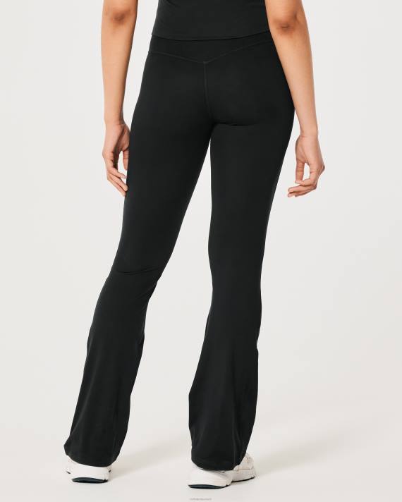 Hollister Kvinder gilly hicks aktiv genopladning høj-talje flare leggings 2H8Z654 bunde sort