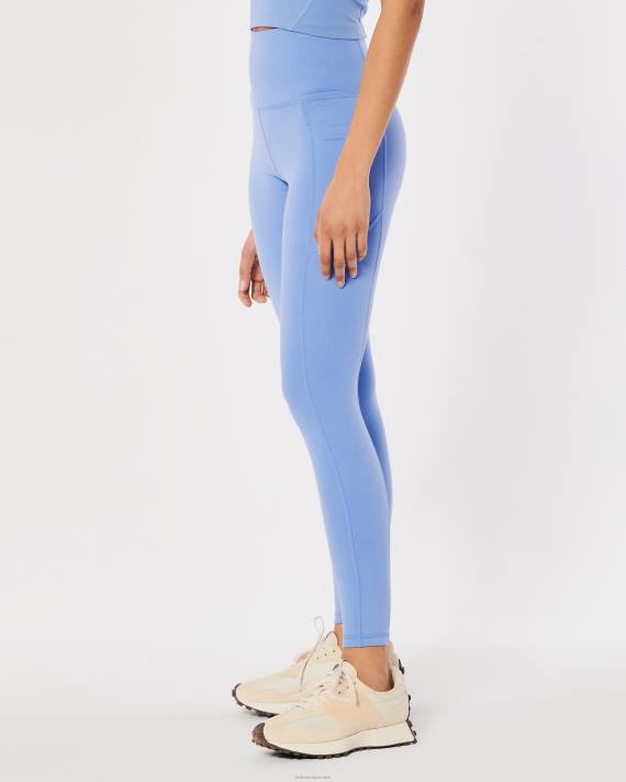 Hollister Kvinder gilly hicks aktiv genopladning høj-talje lomme 7/8 leggings 2H8Z748 bunde blå