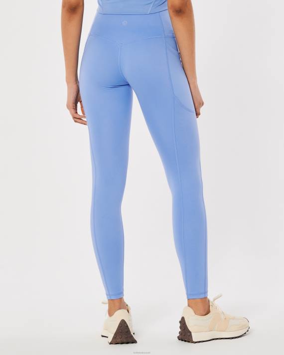 Hollister Kvinder gilly hicks aktiv genopladning høj-talje lomme 7/8 leggings 2H8Z748 bunde blå