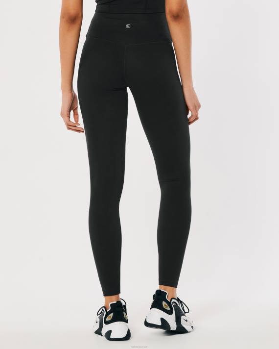 Hollister Kvinder gilly hicks aktiv genopladning højhus 7/8 leggings 2H8Z633 bunde sort