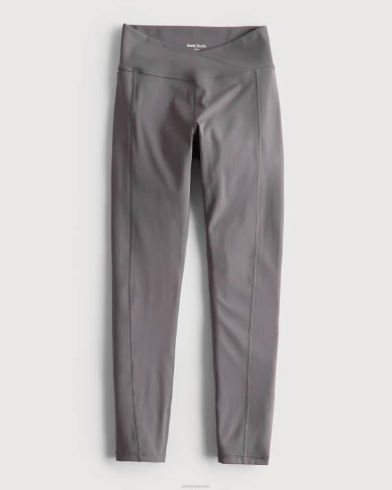 Hollister Kvinder social turist leggings med høj talje v-talje 2H8Z766 bunde grå