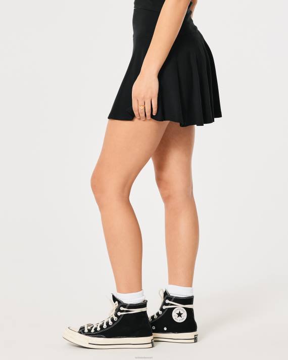 Hollister Kvinder ultra højhøj mini skater skort 2H8Z483 bunde sort
