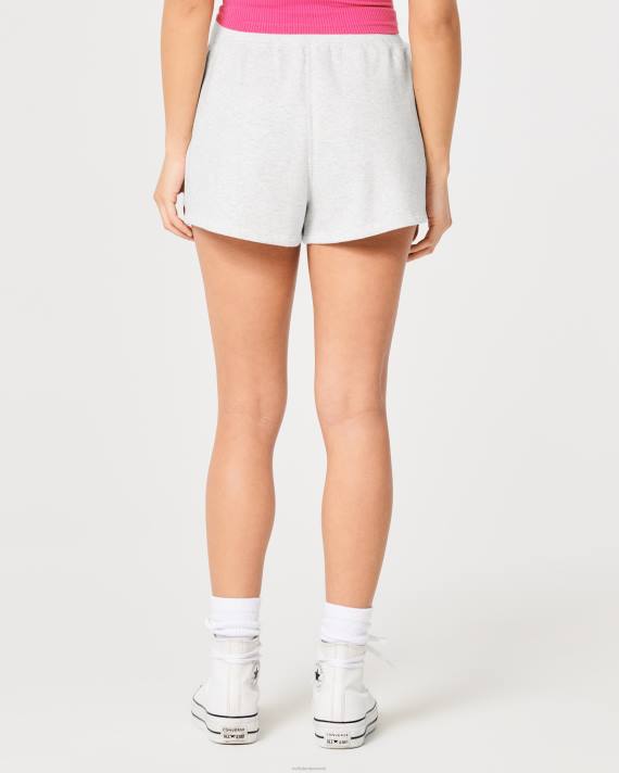 Hollister Kvinder feel good ultra høje fleece far-shorts 2H8Z495 bunde lys gråmeleret