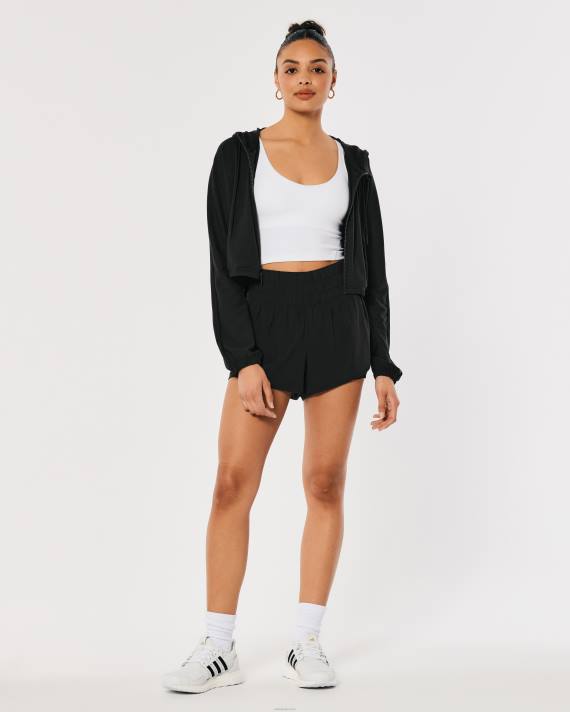 Hollister Kvinder gilly hicks active energize ultra højhuse 2-i-1 aktive shorts 3\'\' 2H8Z547 bunde sort